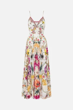 LONG DRESS WITH TIE FRONT DESTINY CALLING -Vivid Couture CAMILLA 00022718 LONG DRESS WITH TIE FRONT DESTINY CALLING GHOST