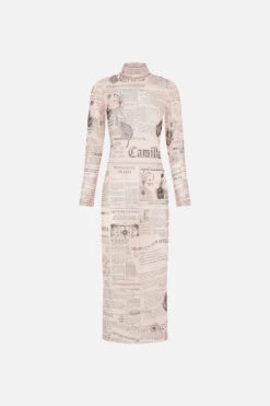 TURTLENECK MESH DRESS FAME FEVER -Vivid Couture CAMILLA 00022722 TURTLENECK JERSEY DRESS FAME FEVER GHOST 1 7b1a75dc c1af 4052 8696 314861e67a81