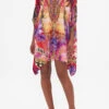 SHORT LACE UP KAFTAN WILD LOVING -Vivid Couture CAMILLA 00022795 SHORT LACE UP KAFTAN WILD LOVING 1