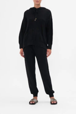 WOOL CASHMERE BLEND KNIT HOODIE LIONS MANE