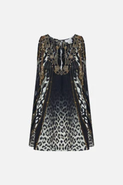 V NECK BUTTON BACK TOP UNTAMED ROYALTY -Vivid Couture CAMILLA 00022930 V NECK BUTTON BACK TOP UNTAMED ROYALTY GHOST