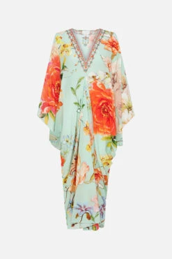 T SHAPE LONG KAFTAN TALK THE WALK -Vivid Couture CAMILLA 00022936 T SHAPE LONG KAFTAN TALK THE WALK GHOST