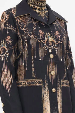 LONG BUTTON FRONT COAT JUNGLE DREAMING -Vivid Couture CAMILLA 00023158 LONG BUTTON FRONT COAT JUNGLE DREAMING 5