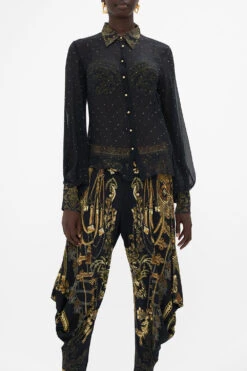 SPLIT SLEEVE BLOUSE THE NIGHT IS NOIR -Vivid Couture CAMILLA 00023416 SPLIT SLEEVE BLOUSE THE NIGHT IS NOIR 4