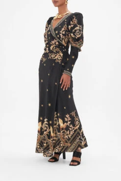 WRAP DRESS WITH DRAMATIC SLEEVE DUOMO DYNASTY -Vivid Couture CAMILLA 00023515 DUOMODYNASTY WRAPDRESSW DRAMATICSLEEVE 2