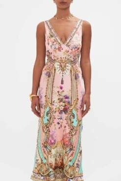 V-NECK SLIP DRESS LETTERS FROM THE PINK ROOM -Vivid Couture CAMILLA 00023552 LETTERSFROMTHEPINKROOM V NECKSLIPDRESS 3