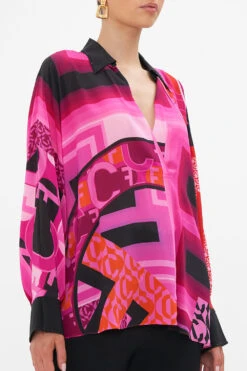 WING COLLAR BLOUSE CIAO PALAZZO -Vivid Couture CAMILLA 00023573 CIAOPALAZZO WINGCOLLARBLOUSE 5