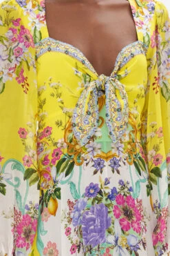 TIE FRONT LONG SLEEVE DRESS CATERINA SPRITZ -Vivid Couture CAMILLA 00023755 TIE FRONT MID SLEEVE DRESS CATERINA SPRITZ 5