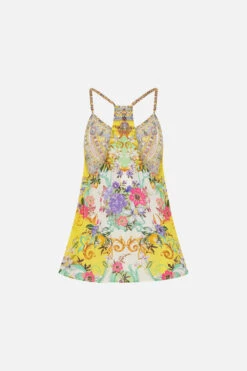 T BACK SHOESTRING TOP CATERINA SPRITZ -Vivid Couture CAMILLA 00023764 TBACKSHOESTRINGTOP CATERINASPRITZ GHOST 2