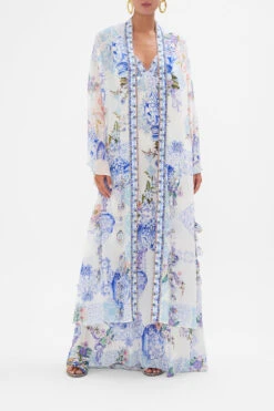 FLARE SLEEVE LONG ROBE PAINT ME POSITANO