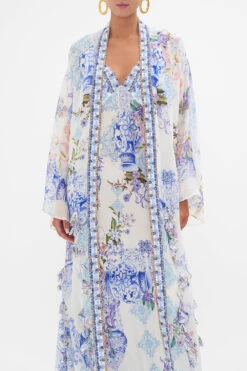 FLARE SLEEVE LONG ROBE PAINT ME POSITANO -Vivid Couture CAMILLA 00023812 FLARE SLEEVE LONG ROBE PAINT ME POSITANO 4