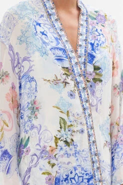 FLARE SLEEVE LONG ROBE PAINT ME POSITANO -Vivid Couture CAMILLA 00023812 FLARE SLEEVE LONG ROBE PAINT ME POSITANO 5