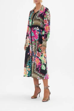 WAIST TIE SHIRT DRESS PRINTED PRIMA VERA -Vivid Couture CAMILLA 00023864 WAIST TIE SHIRT DRESS PRINTED PRIMA VERA 2