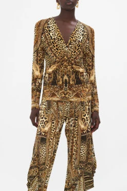 RUCHED LONG SLEEVE JERSEY TOP STANDING OVATION -Vivid Couture CAMILLA 00023920 RUCHED LONG SLEEVE JERSEY TOP STANDING OVATION 4