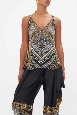 TANK TOP WITH STRAP BEAD DETAIL LOOK UP TESORO -Vivid Couture CAMILLA 00023948 LOOKUPTESORO TANKTOPW STRAPBEADDETAIL 4