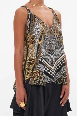 TANK TOP WITH STRAP BEAD DETAIL LOOK UP TESORO -Vivid Couture CAMILLA 00023948 LOOKUPTESORO TANKTOPW STRAPBEADDETAIL 5