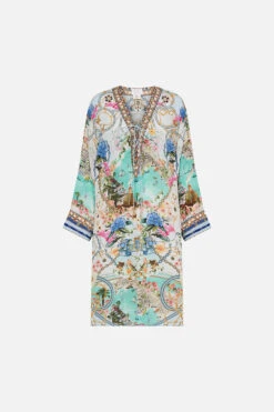 METAL EYELET KAFTAN AMALFI LULLABY -Vivid Couture CAMILLA 00023973 METAL EYELET KAFTAN AMALFI LULLABY GHOST 1