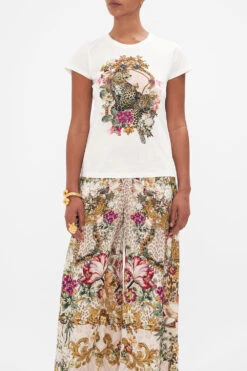 ORGANIC COTTON SLIM FIT TEE BAMBINO BLISS -Vivid Couture CAMILLA 00024117 BAMBINOBLISS SLIMFITROUNDNECKT SHIRT SOLIDWHITE 4