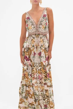 SHIRRED WAIST DETAIL LONG DRESS BAMBINO BLISS -Vivid Couture CAMILLA 00024133 SHIRRED WAIST DETAIL LONG DRESS BAMBINO BLISS 4