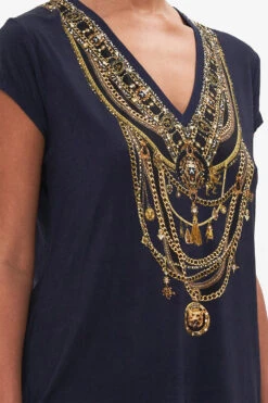 V-NECK TEE DUOMO KALEIDO -Vivid Couture CAMILLA 00024217 DUOMOKALEIDO V NECKTEE 5