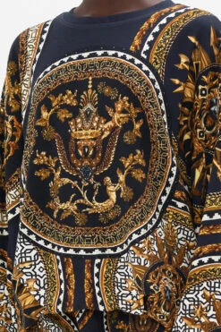 TUCK DETAIL SWEATER DUOMO KALEIDO 14 TUCK DETAIL SWEATER DUOMO KALEIDO -Vivid Couture CAMILLA 00024219 TUCK DETAIL SWEATER DUOMO KALEIDO 5