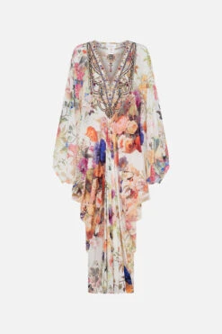 T SHAPE LONG KAFTAN FRIENDS WITH FRESCOS -Vivid Couture CAMILLA 00024289 T SHAPE LONG KAFTAN FRIENDS WITH FRESCOS GHOST