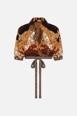 CROPPED TOP WITH TIE FRONT FEELING FRESCO -Vivid Couture CAMILLA 00024402 CROPPEDTOPWITHTIEFRONT FEELINGFRESCO GHOST 2