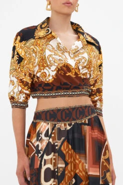 CROPPED TOP WITH TIE FRONT FEELING FRESCO -Vivid Couture CAMILLA 00024402 FEELINGFRESCO CROPPEDTOPWITHTIEFRONT 5