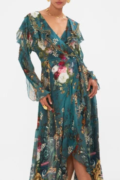 RUFFLE WRAP DRESS VERDIS WORLD 13 RUFFLE WRAP DRESS VERDIS WORLD -Vivid Couture CAMILLA 00024736 RUFFLE WRAP DRESS VERDIS WORLD 4