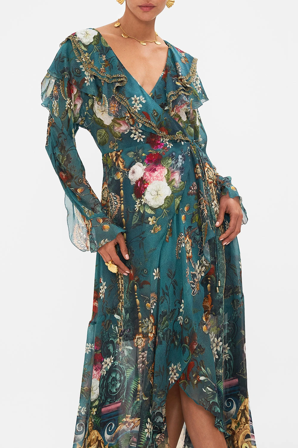 RUFFLE WRAP DRESS VERDIS WORLD 7 RUFFLE WRAP DRESS VERDIS WORLD - Image 5