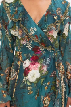 RUFFLE WRAP DRESS VERDIS WORLD 14 RUFFLE WRAP DRESS VERDIS WORLD -Vivid Couture CAMILLA 00024736 RUFFLE WRAP DRESS VERDIS WORLD 5