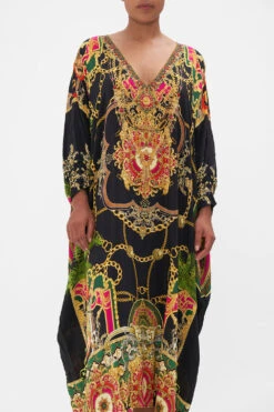 MIDI KAFTAN WITH CUFF JEALOUSY AND JEWELS -Vivid Couture CAMILLA 00024819 MIDI KAFTAN WITH CUFF JEALOUSY AND JEWELS 4
