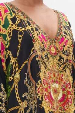 MIDI KAFTAN WITH CUFF JEALOUSY AND JEWELS -Vivid Couture CAMILLA 00024819 MIDI KAFTAN WITH CUFF JEALOUSY AND JEWELS 5