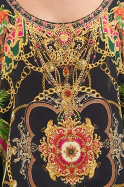 SHORT ROUND NECK KAFTAN JEALOUSY AND JEWELS -Vivid Couture CAMILLA 00024820 SHORT ROUND NECK KAFTAN JEALOUSY AND JEWELS 5