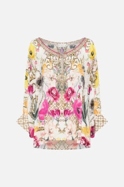 RAGLAN SLEEVE BLOUSE WITH CUFF DESTINY CALLING -Vivid Couture CAMILLA 00024844 RAGLAN SLEEVE BLOUSE WITH CUFF DESTINY CALLING GHOST