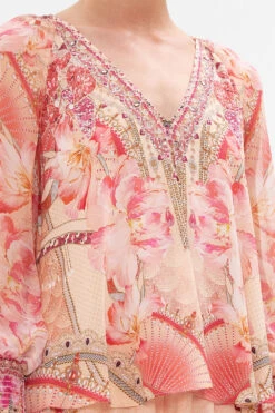 SHIRRED CUFF BLOUSE ADORE ME -Vivid Couture CAMILLA 00024849 SHIRRED CUFF BLOUSE ADORE ME 5