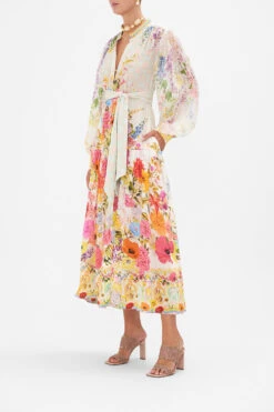 BUTTON THROUGH DRESS WITH YOKE SUNLIGHT SYMPHONY -Vivid Couture CAMILLA 00025978 BUTTON THROUGH DRESS WITH YOKE SUNLIGHT SYMPHONY 2