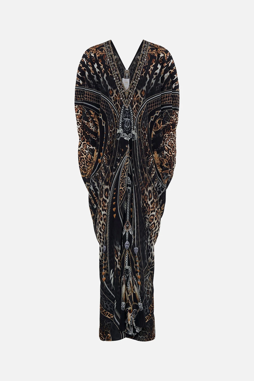 LONG DRAPE DRESS WITH ZIP FRONT CHAOS IN THE COSMOS - Image 8