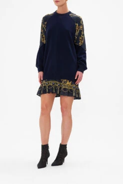 SILK SPLICED SHOULDER JUMPER MOONLIGHT MELODIES -Vivid Couture CAMILLA 00026421 SILK SPLICED SHOULDER JUMPER MOONLIGHT MELODIES 2