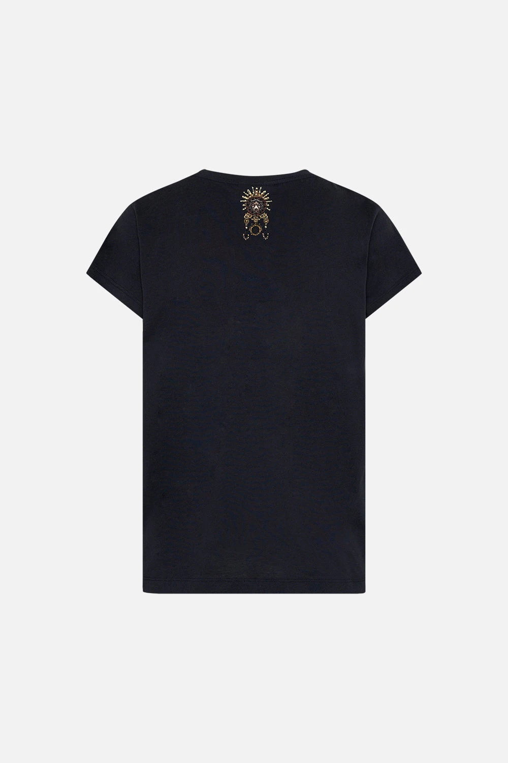 ORGANIC COTTON CURVED HEM FITTED TEE- BLACK LIONS MANE 10 ORGANIC COTTON CURVED HEM FITTED TEE- BLACK LIONS MANE - Image 8