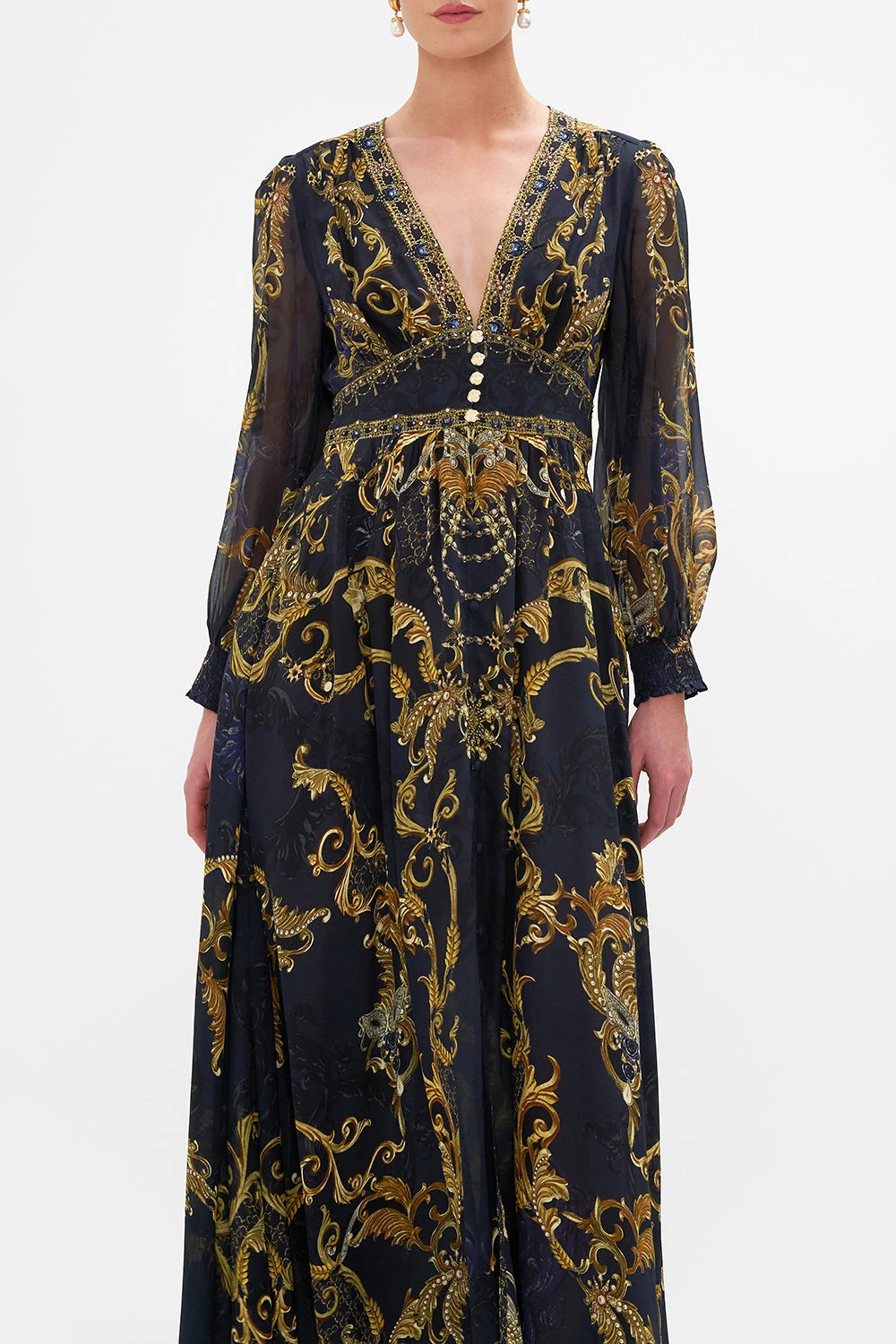 BUTTON DRESS WITH SHAPED WAISTBAND MOONLIGHT MELODIES - Image 4