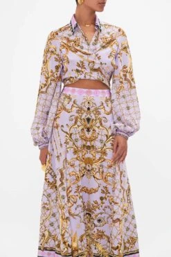 CROPPED WRAP SHIRT LAVENDER EVER AFTER -Vivid Couture CAMILLA 00026549 LAVENDEREVERAFTER CROPPEDWRAPSHIRT 4