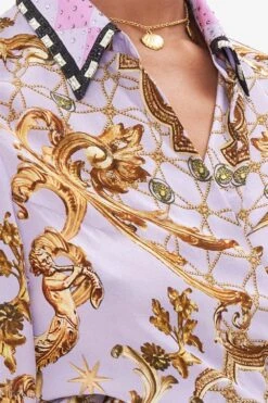 CROPPED WRAP SHIRT LAVENDER EVER AFTER -Vivid Couture CAMILLA 00026549 LAVENDEREVERAFTER CROPPEDWRAPSHIRT 5