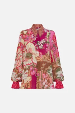 CURVED COLLAR BLOUSE A GIRL NAMED FLORENCE -Vivid Couture CAMILLA 00026553 COLLARED BLOUSE A GIRL NAMED FLORENCE GHOST 1