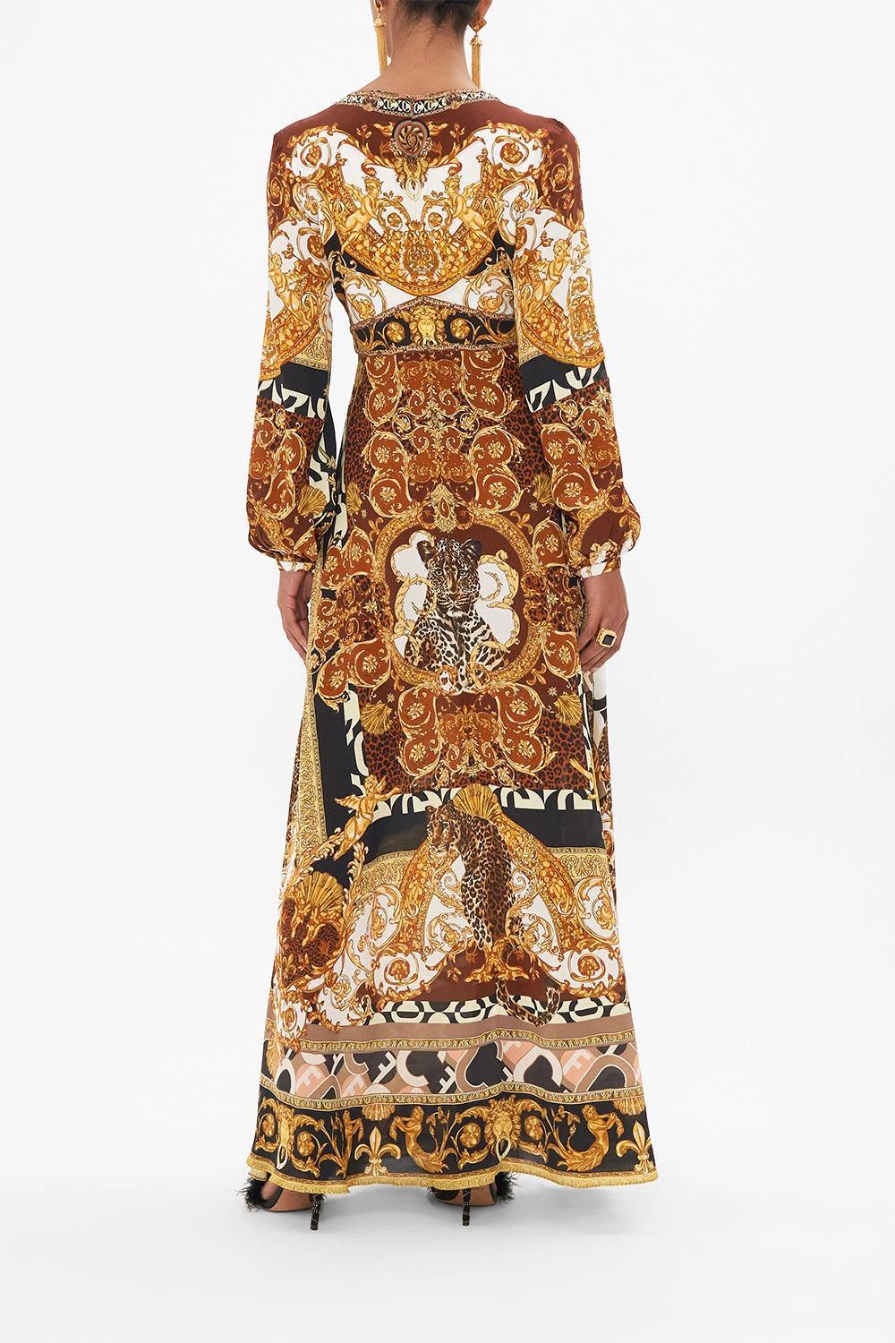 PRINTED LANTERN SLEEVE DRESS FEELING FRESCO 4 PRINTED LANTERN SLEEVE DRESS FEELING FRESCO - Image 2