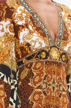 PRINTED LANTERN SLEEVE DRESS FEELING FRESCO 14 PRINTED LANTERN SLEEVE DRESS FEELING FRESCO -Vivid Couture CAMILLA 00026615 FEELINGFRESCO LANTERNSLEEVEDRESS4