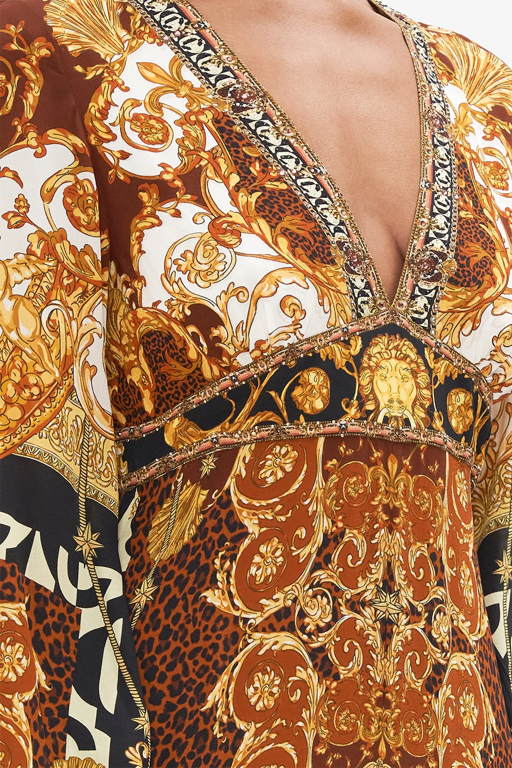 PRINTED LANTERN SLEEVE DRESS FEELING FRESCO 8 PRINTED LANTERN SLEEVE DRESS FEELING FRESCO - Image 6