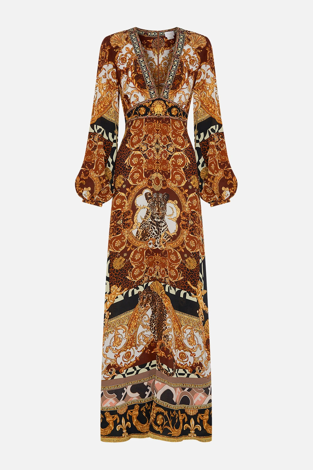 PRINTED LANTERN SLEEVE DRESS FEELING FRESCO 5 PRINTED LANTERN SLEEVE DRESS FEELING FRESCO - Image 3
