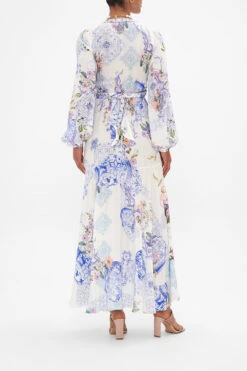 WRAP TIE DRESS WITH BLOUSON SLEEVE PAINT ME POSITANO 13 WRAP TIE DRESS WITH BLOUSON SLEEVE PAINT ME POSITANO -Vivid Couture CAMILLA 00026620 PAINTMEPOSITANO WRAPTIEDRESSW BLOUSONSLEEVE 3