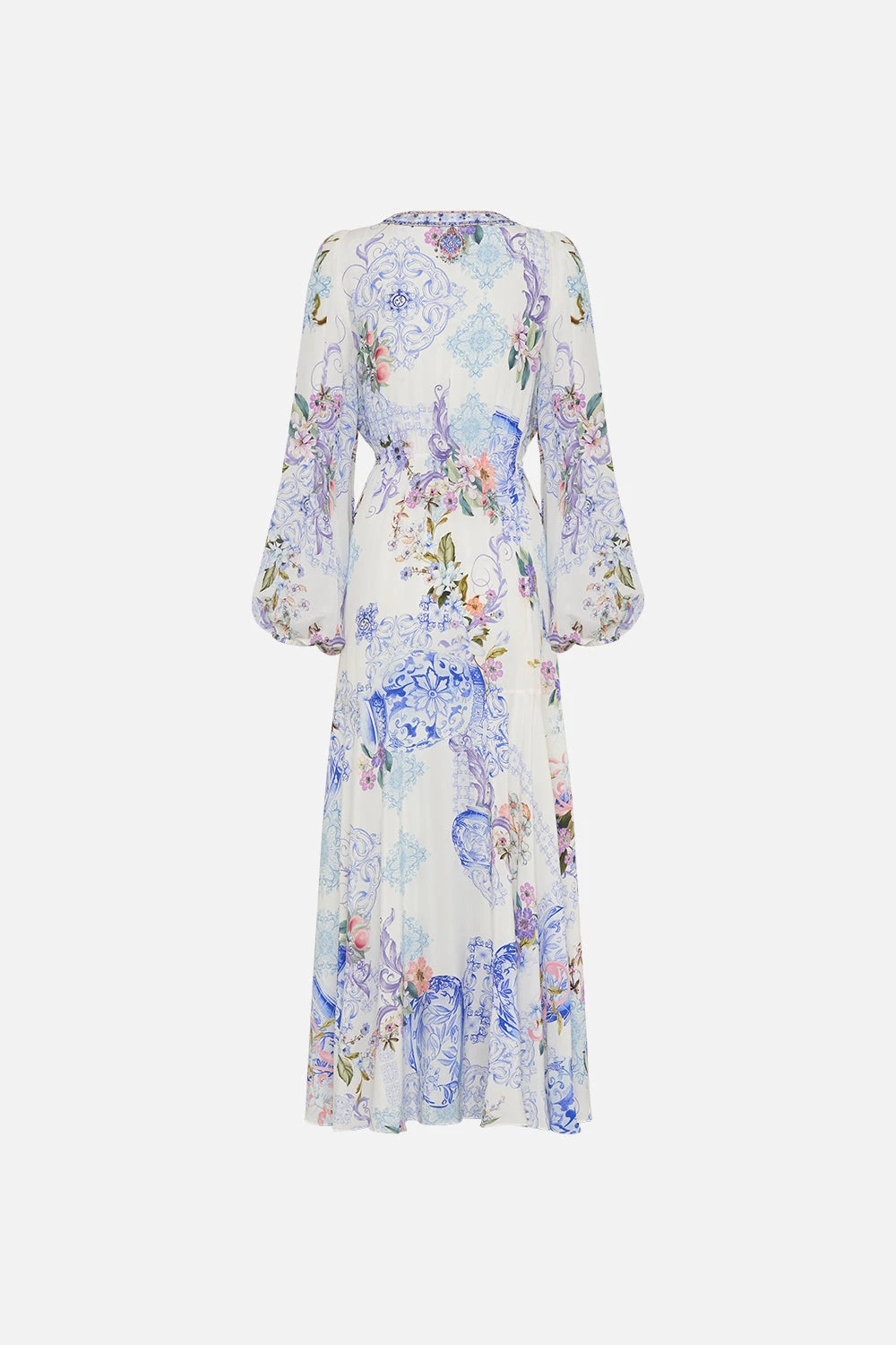 WRAP TIE DRESS WITH BLOUSON SLEEVE PAINT ME POSITANO 10 WRAP TIE DRESS WITH BLOUSON SLEEVE PAINT ME POSITANO - Image 8